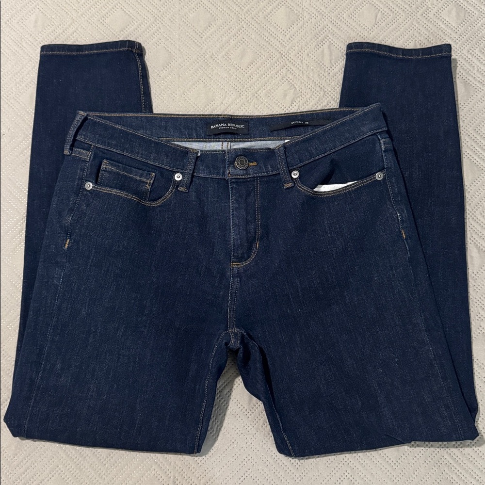 Banana Republic woman Dark Blue Denim Jeans skinny 28